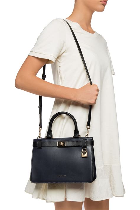 michael michael kors tatiana medium color-block satchel|Michael Kors Tatiana Medium Leather Satchel .